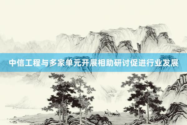 中信工程与多家单元开展相助研讨促进行业发展